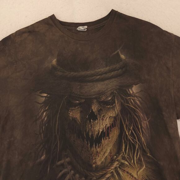 James Ryman Scarecrow Crew Neck Short Sleeve Graphic T-Shirt Mens Size XL Brown - Picture 1 of 9